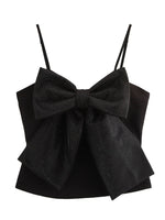 Load image into Gallery viewer, XNWMNZ 2024 Autumn New Woman Chic Sleeveless Vest Halter Top Party Female Black Crop Top Shoulder Gilet Slim Waistcoat
